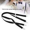 Mens Suspenders   Stretchable 2.5x110cm/1.0x43.3in Comfortable Fit 4 Metal Buckles Pants Suspenders for Adult