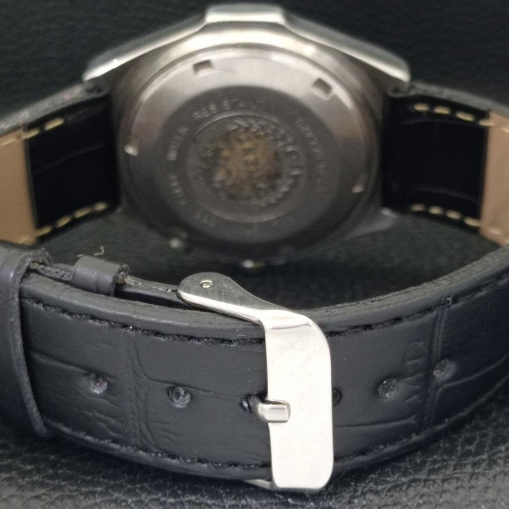 USED MENS ORIENT AUTOMATIC JAPAN 46941 DAY&DATE BLUE COLOR DIAL WATCH A431481-2 R107-a431481