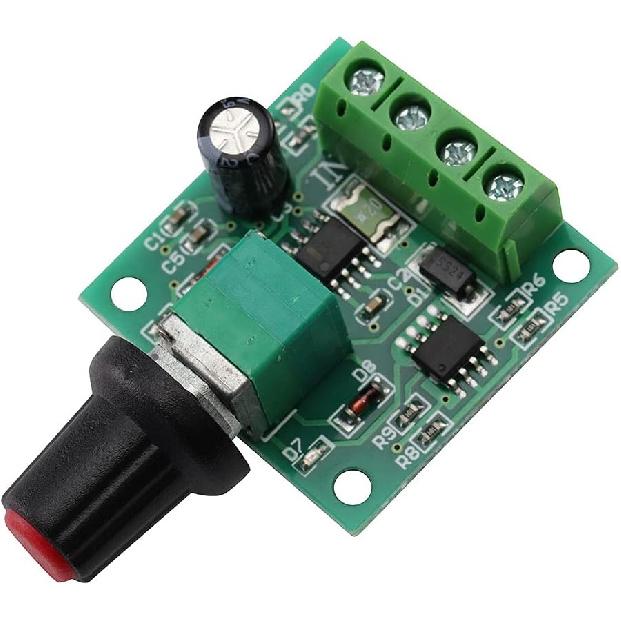 6PCS DC PWM Motor Speed Controller 1803BK 1803B Adjustable Driver Switch with Speed Control Knob DC 1.8v 3v 5v 6v 12v 2A 30W Low Voltage