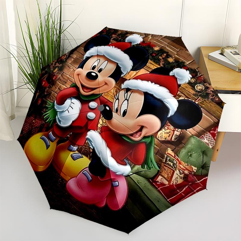 

Mickey and friends Themed Travel Umbrella-8 Ribs Automatic Opening and Closing, Portable Folding Design, Compact and Stylish Umbrella Suitab