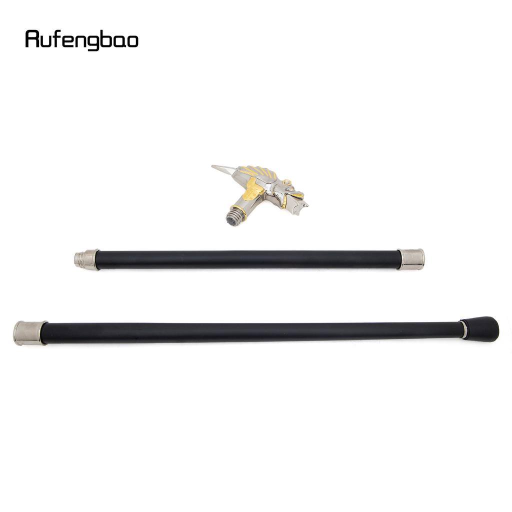 Golden White Lizard Chameleon Tongue Cane Fashion Decorative Walking Stick Gentleman Elegant Cosplay Cane Knob Crosier 93cm