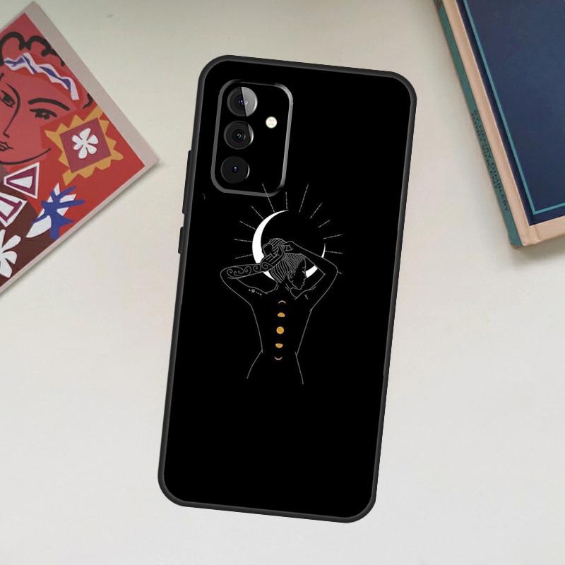 Crescent Moon Tarot Stars Sun Case For Samsung Galaxy A34 A54 A14 A24 A53 A33 A13 A52 A32 A22 A12 A71 A51 A15 A25 Coque