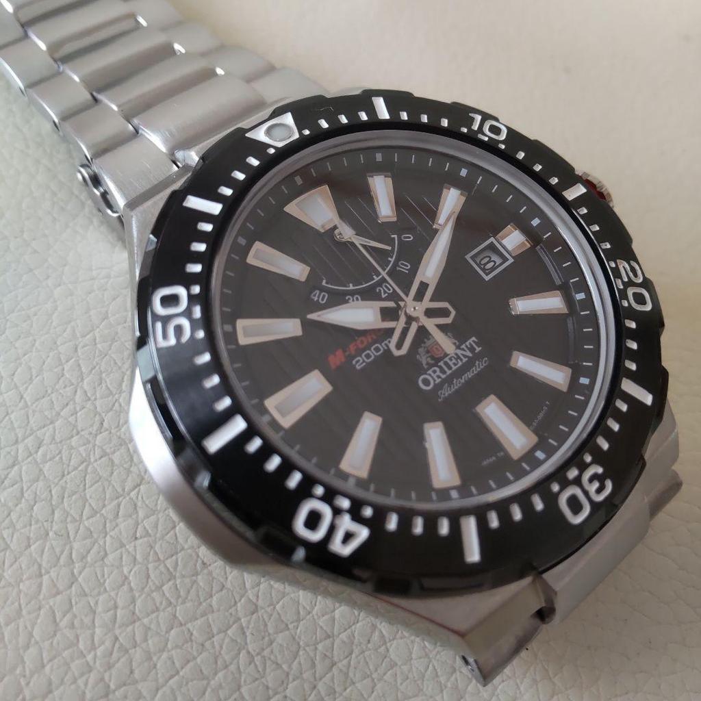 Used ORIENT M-Force Automatic sel07002b Black Dial