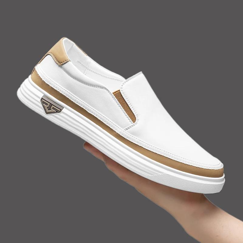 

Роскошные брендовые мужские повседневные туфли из натуральной кожи, мокасины без застежек, удобные мягкие дышащие прогулочные туфли, мужская деловая обувь для вождения 42