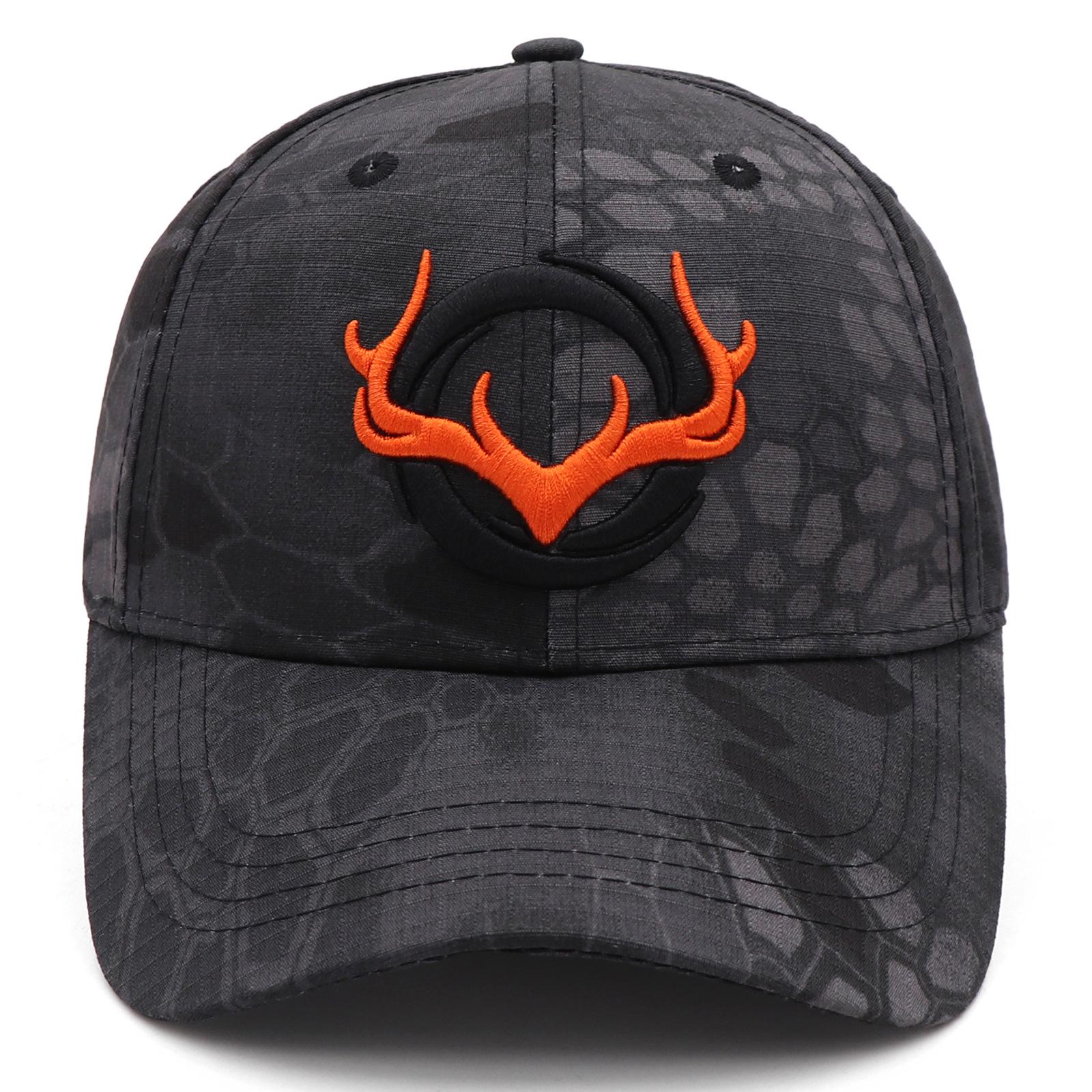 

New Style Little Elk Animal Embroidery Camouflage Baseball Cap for Outdoor Sports Adjustable