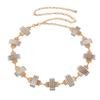 Retro Design Geometric Shape Metal Casual Waist Chain For Vintage Style Women Summer
