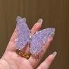Hair Clip Rhinestones Inlaid Gradient Mesh Yarn 3D Butterfly Decor Side Bang Hair Pin Fairy Girl Hair Accessories