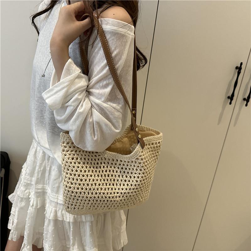 Large Capacity Cozy Knit Tote Bag For Daily Casual Fashion Women