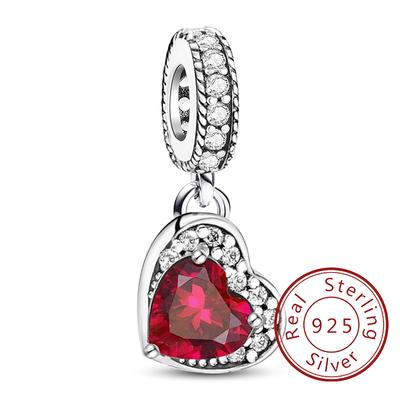 Copper Red Love Heart Air Ball Cute Charms Beads Fit Diy Bracelet Bangle Making Gift Of High Quality Jewelry