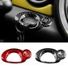 1PC Carbon Fiber For MINI Cooper R55 R56 R57 R60 Car Key Engine Start Stop Ring Frame Cover Button Sticker Auto Accessories