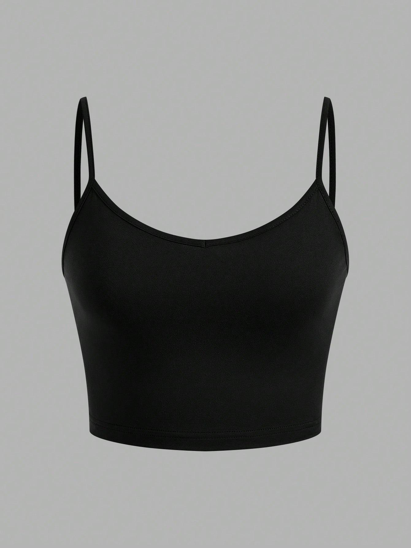 2026 European  American Style Women s Slim-Fit Strappy Tank Top - Sexy Summer Outerwear  Innerwear M-EU чёрный