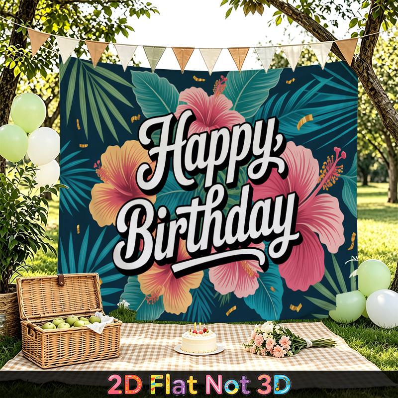 1pc Floral Party Backdrop - Photo Booth Props