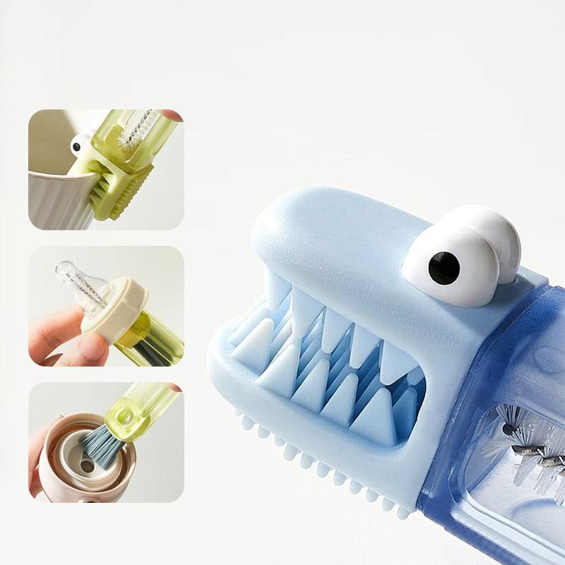 4-in-1 Thermal Cup Cleaning Brush Set: Rabbit Cup Cover, Bottle, Nipple, and Gap Brush