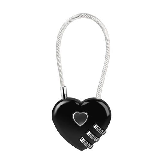 Password Lock, Wire Rope Flexible 3-Digit Combination Keyless Zinc Alloy Anti-Theft Lock for Helmets Car Baskets Luggage Wardrobes Travel Security