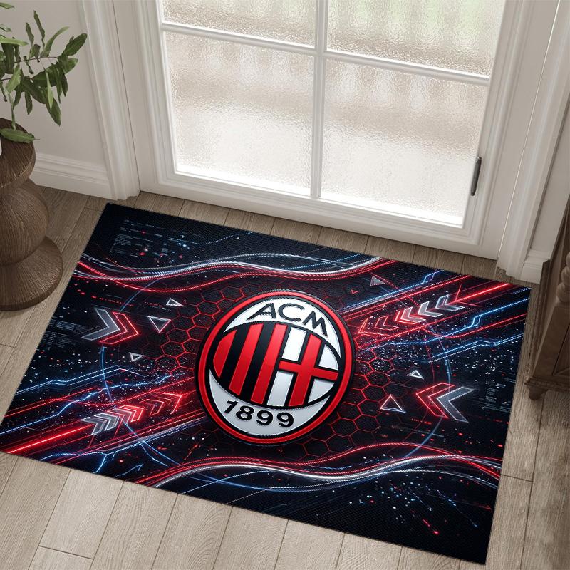 AC Milan Design Crystal Velvet Carpet Cozy Non?Slip Printed Rug For Bedroom Living Room Entrance