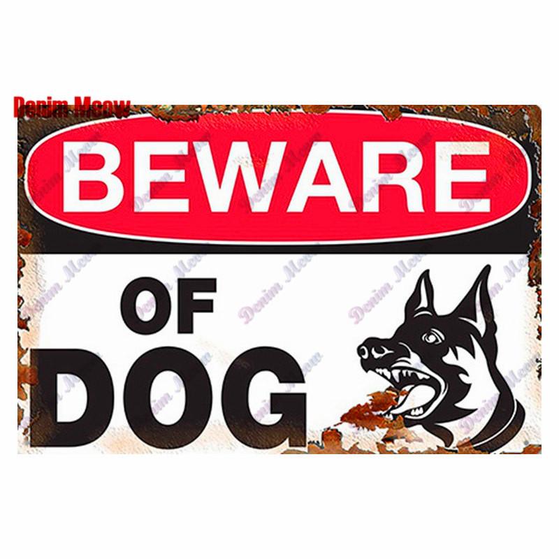 Vintage Beware of Dog, Metal Sign, Warning Danger, Protected Pit Bull Dog, No Bal, Wall Decor, Private Area Decoration, WY45
