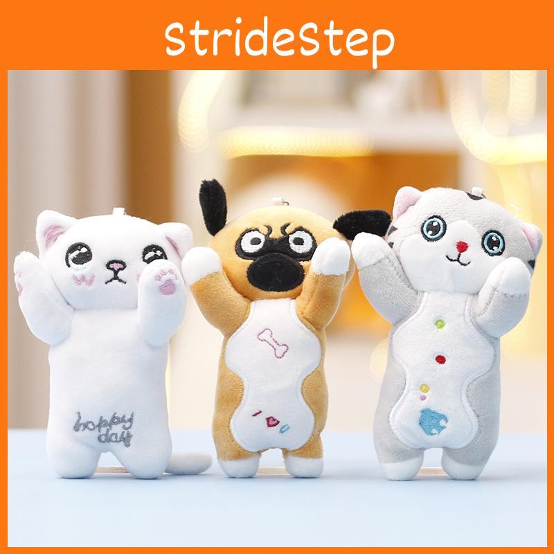 Cat Plush Toy Dog Plush Keychains Pp Cotton Stuffed Plush Toy Bag Hanging Doll