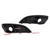 2PCS Matte Black Front Fog Light Lamp Cover Grille Fit Ford Fiesta 2013-2017