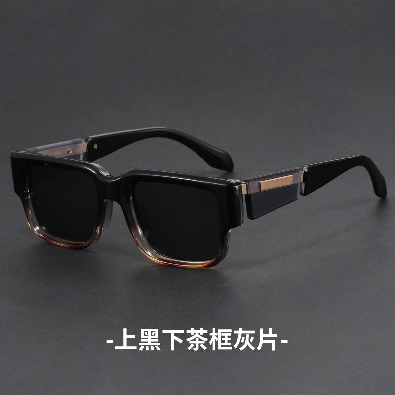 

Fashion Punk Thick Rectangular Men s Luxury UV400 Sunglasses Women s Driving Retro Vintage INS Simple Designer Sun Glasses no case