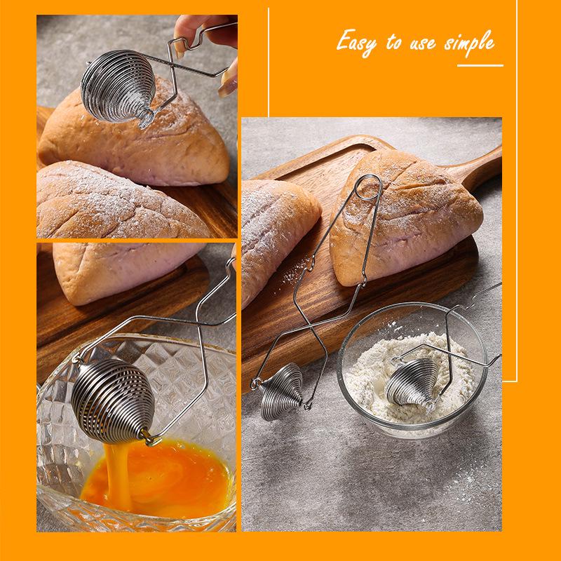 Małe sitko do cukru pudru i mąki ze stali nierdzewnej 304 do pieczenia i przypraw