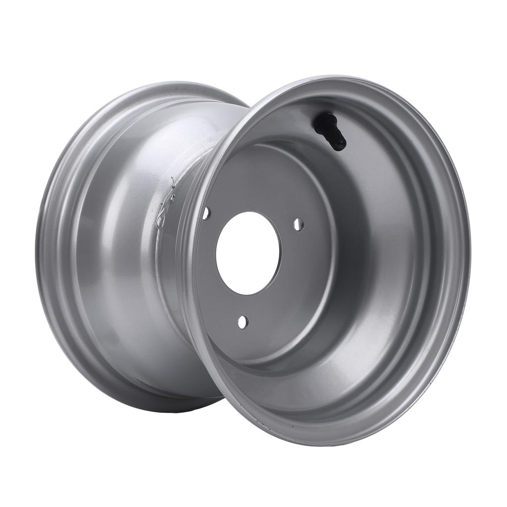 Jante de Roue ATV 18X9.50 8 Jante de Roue 8 Pouces en Alliage d'Aluminium Haute Résistance Moyeu pour Karts Golf Carts Argent Trois Trous