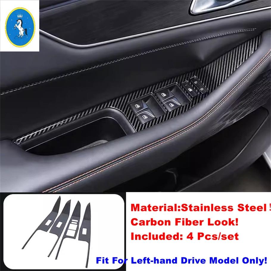 Carbon Fiber Auto Glove Storage Box / Gear Shift Box / AC Vent Outlet Cover Trim Accessories For Changan UNI-K UNIK  - 2024