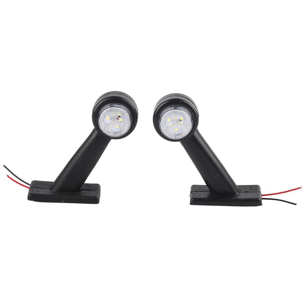2Pcs 12 LED 10V‑30V Elbow Side Marker Indicator Light Lamp Side Marked Lamp for Car Truck (X1)