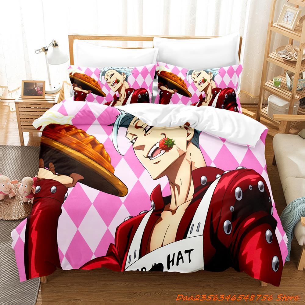 Comforter Escanor The Seven Deadly Sins Bedding Set Single Twin Full Queen King Size Bed Set Adult Kid Bedroom Duvet Sets 3D Anime