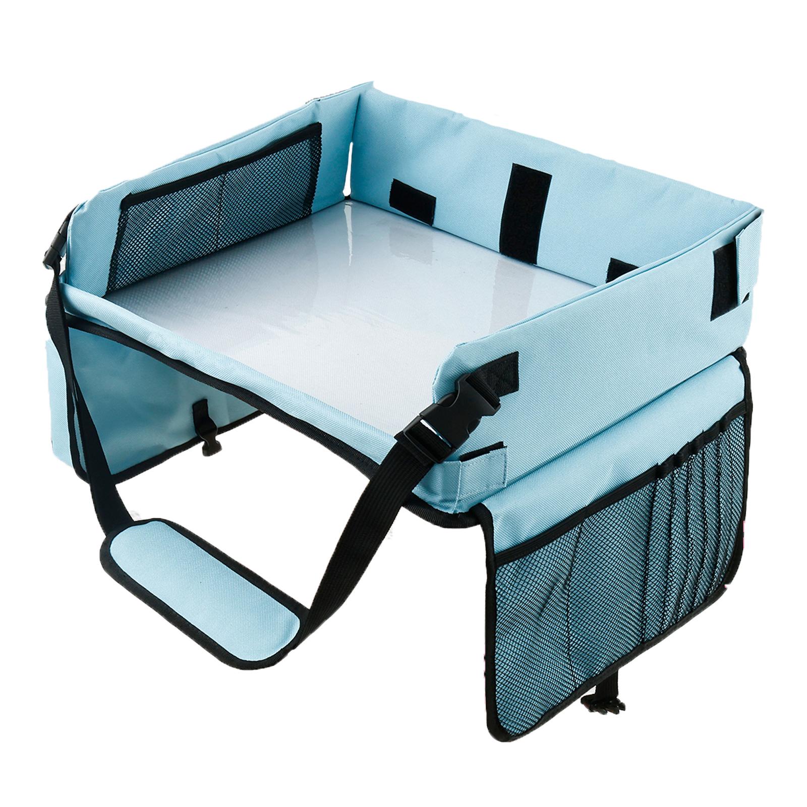 

Детский дорожный столик-поднос для автомобиля Портативный столик-поднос для сиденья малыша Складной столик для автокресла для детей Мальчик Девочка Безопасный поднос синий