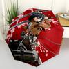 1pc Cherry Blossom Design Automatic Opening/Closing Umbrella with 3-Fold Portable Design, 8-Bone Iron Frame - Outdoor for Fans, Travelers, Daily Use,
