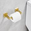 Toilet Paper Holder,Stainless Steel Double Post Pivoting Toilet Paper Holder,Adjustable Change The Rolls Tissue Holder for Bathroom,Brushed Gold