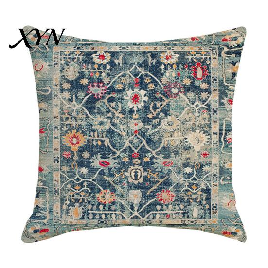 Square Pillow Case Boho Throw Covers, 18 x Inch Bohemia Bedroom Pillowslip Ethnic Style Cushion Case, Decorative Pillowcase for Sofa Couch