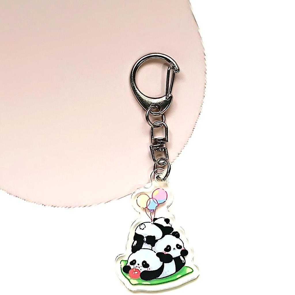 Acrylic Flat 2D Pendant - Multifunctional Hanging Ornament Holiday Car Interior Decoration Keychain Backpack Pendant,Panda Keychain Acrylic Pendant