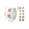 Capybara Sticker Labels Decorative Sticker Reward Sticker Animal Label Sticker Round Sticker for Envelopes