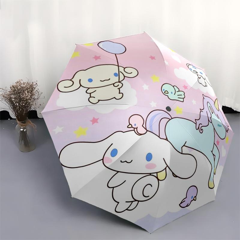 1pc Unicorn & Cinnamoroll Idea Automatic Opening and Closing Umbrella - Small Umbrella Suitable for Various Occasions, Portable 3-Fold Small Umbrella
