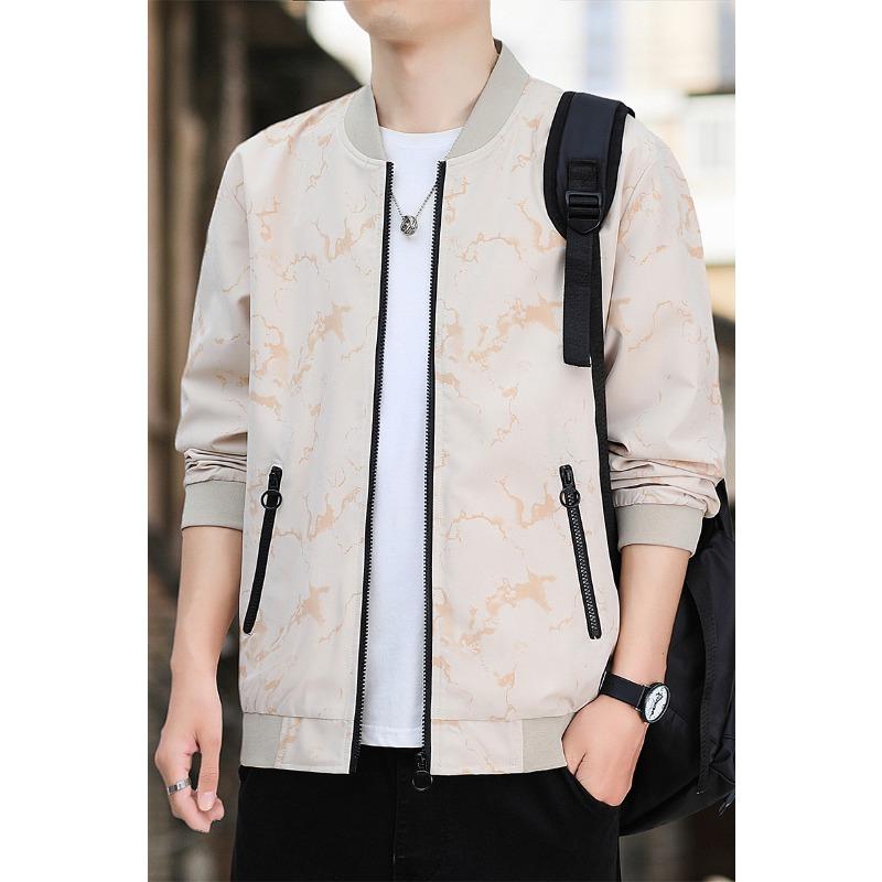 Baseball Collar Spring and Autumn Solid Color Versatile Casual Korean Version Loose Stand-up Collar Top Jacket Jacket