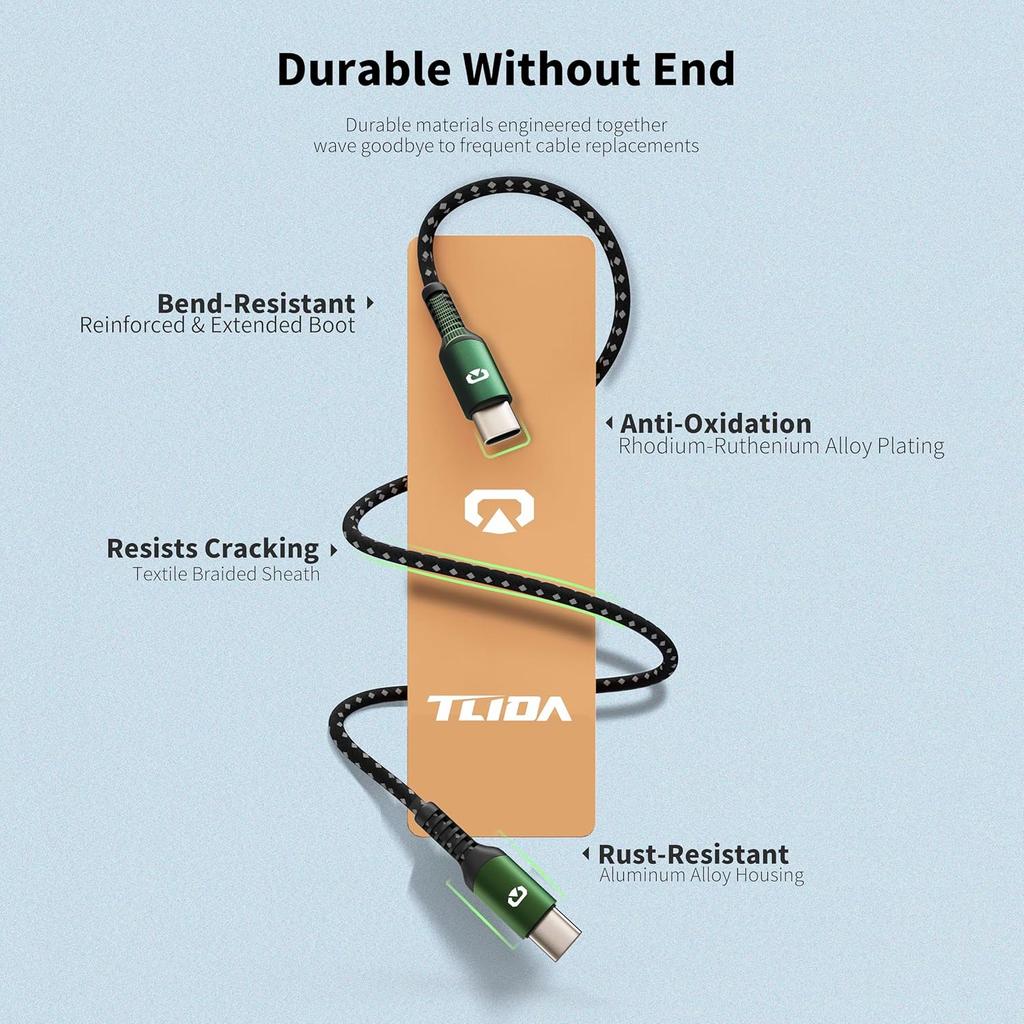 USB C Charger Cable 3A Fast Charging, for iPhone 17/pro 3ft Braided Nylon Type C to USB A Cable, Durable & Tangle-Free, Compatible with Samsung