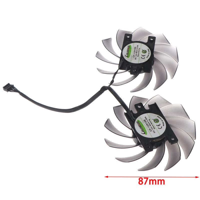 New Gpu Fan 4Pin 87Mm 4Pin Cf-12915S For Inno3D Geforce Rtx 2060 1660 Super Twin X2 Graphics Card Cooling