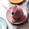 Ceramic Coffee Cup And Plate Set Creative Gradient Sets Japanese Home Use Personality Gilded Gold Milk Cup Dish