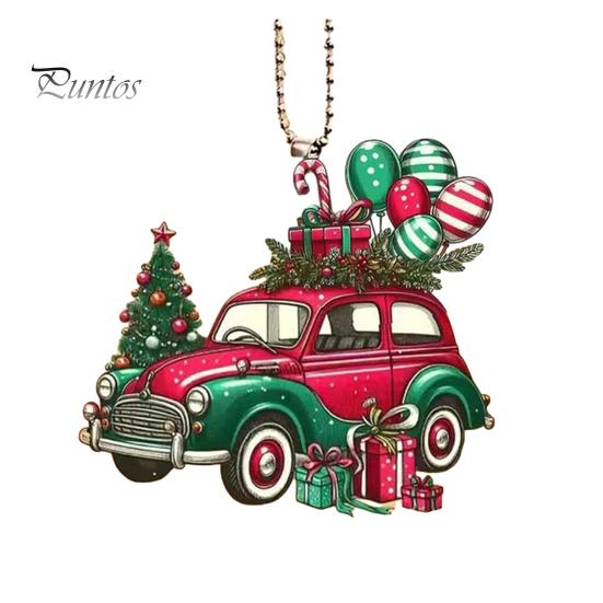 

Рождественский кулон, подвесное украшение с шнурком, легко подвешивается, дизайн в форме животного, акриловая подвеска в виде рождественской елки J