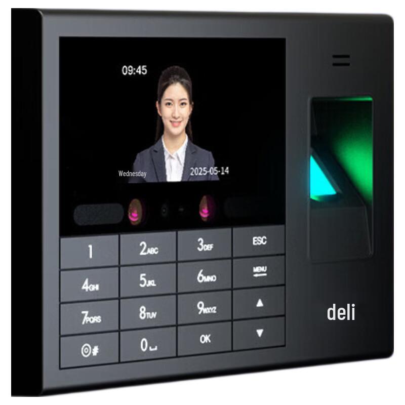 

Deli Biometric Face & Fingerprint Time Clock CN plug (adapter included)