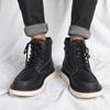 British Style Lace Up Desert Boots Fashionable Leather Outdoor Work Shoes Men Sneakers Ankle Boots Thick Soled Mid Top Men Boots