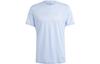 T-Shirts Herren Hellblau Rundhals Mittlere Gerade Passform IC7631