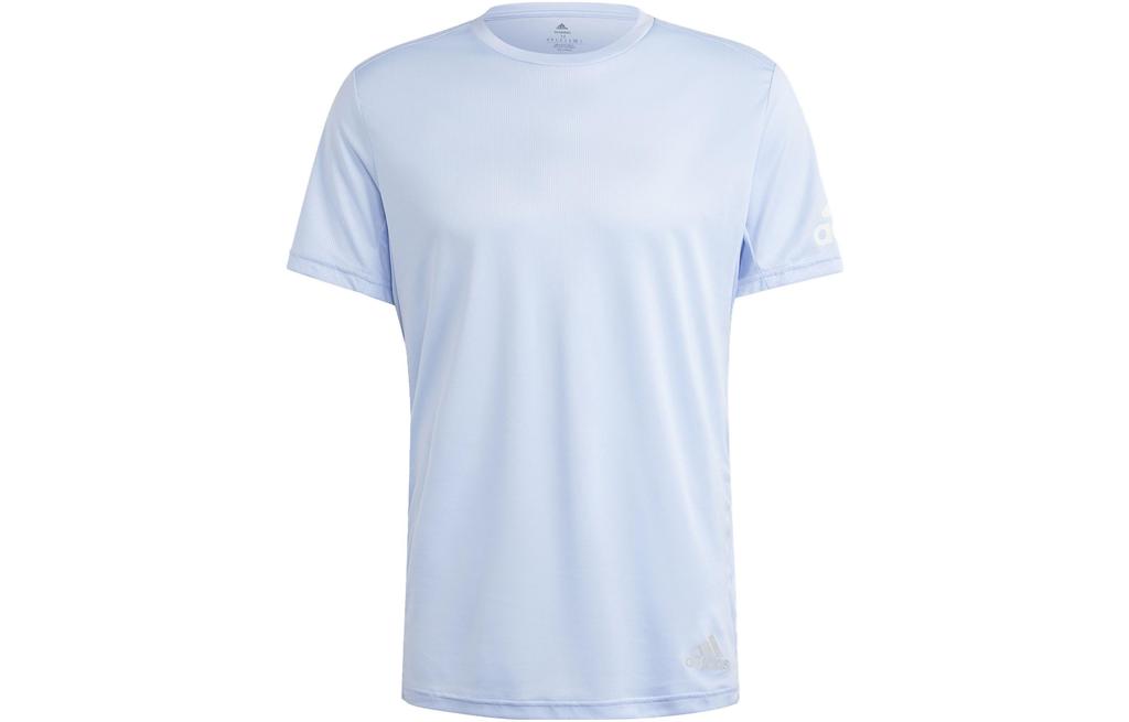 Adidas T Shirts Men's Light Blue Crew Neck Moderate Straight Fit IC7631