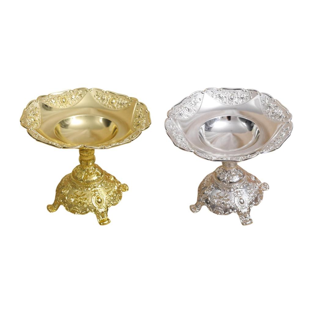 Füßchen Obstschale Ständer Gold Display Tablett Leichter Luxus Dekor Europäische Obstschale für Büro Wohnung Festivals Zuhause Restaurant