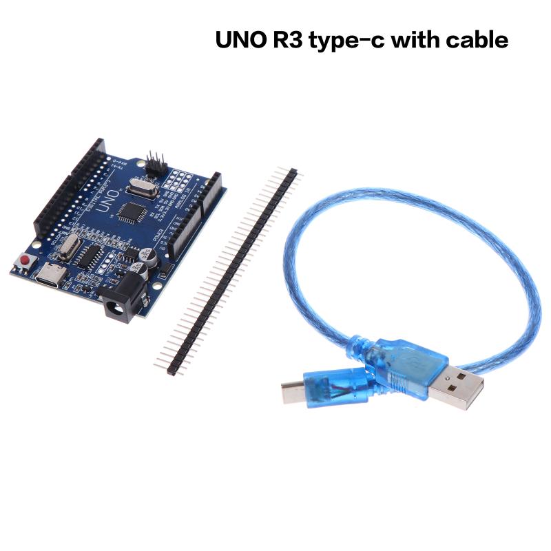 Pour carte de développement R3 Mega328P Uno R3 + Câble USB Puce Atmega328P-Au Type-C Ft232 Ch340 Pilote de port série