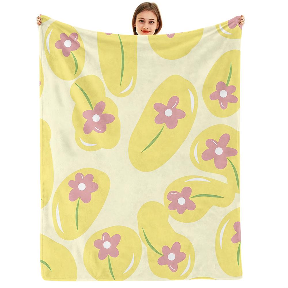 Crayon Golden Star Anime Cartoon Flannel Blanket Soft Warm Throw for Bedroom Sofa Car Kids Holiday Gift