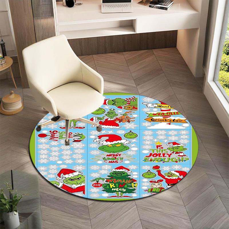 American Christmas Comedy How the Grinch Stole Christmas carpet Household goods decoration anti slip home table and chair mat aisle door mat carpet 25