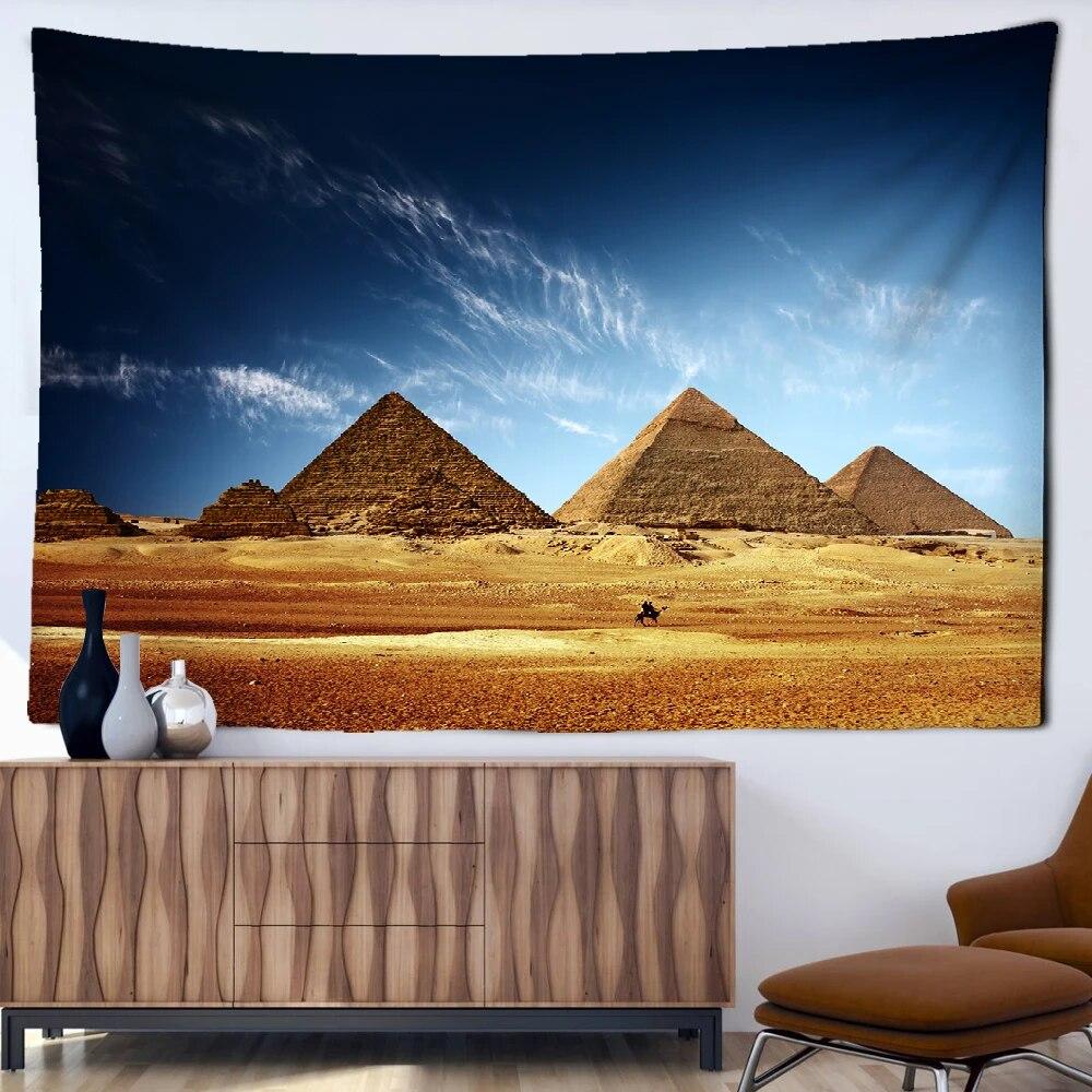 Sacred Pyramid Tapestry Ancient Egyptian Art Tapestry Wall Decor Background Cloth Room Living Room Home Decor
