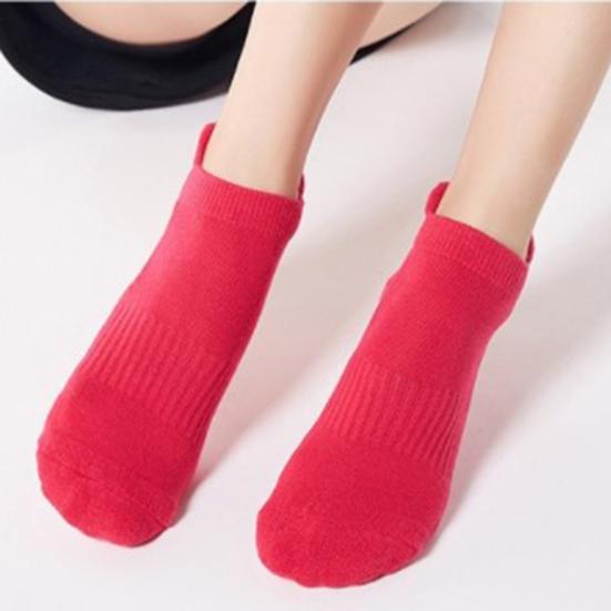 1 Pair Yoga Socks Elastic Sweat Absorption Moisture Removal Foot Wearing Cotton Back